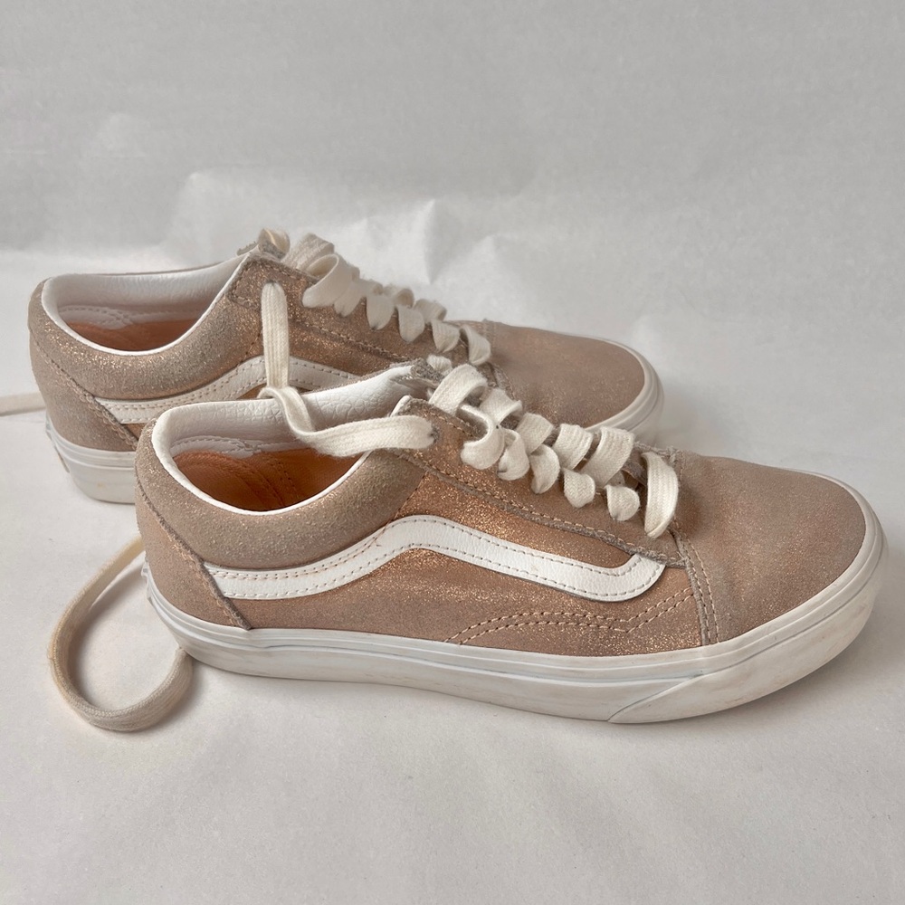 Rose Gold metallic Vans Women’s Size 5